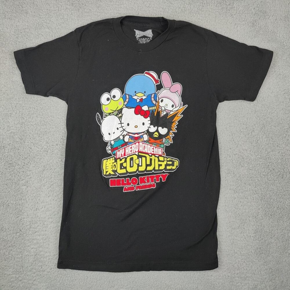 My Hero Academia Hello Kitty Shirt Black Unisex Mens womens Small